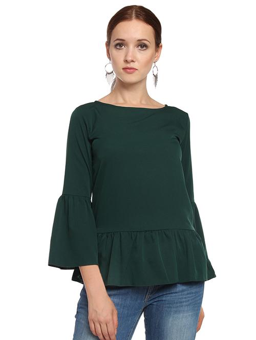 flute sleeved gathered detail top - 15148208 - Very Small Image - 1