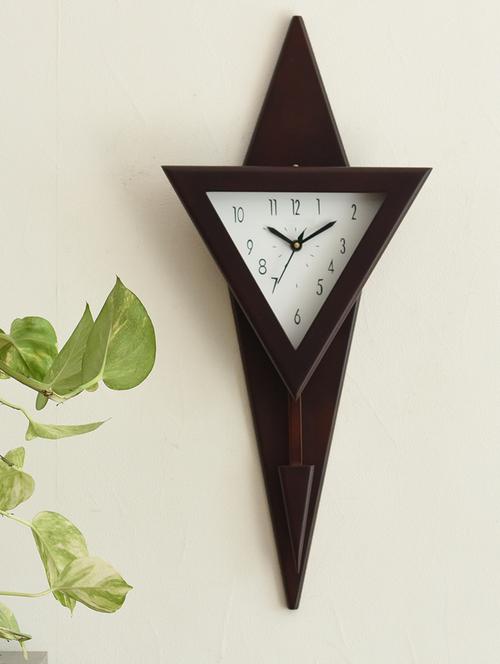 decorative analog black triangle pendulum wall clock - 15149155 - Very Small Image - 1