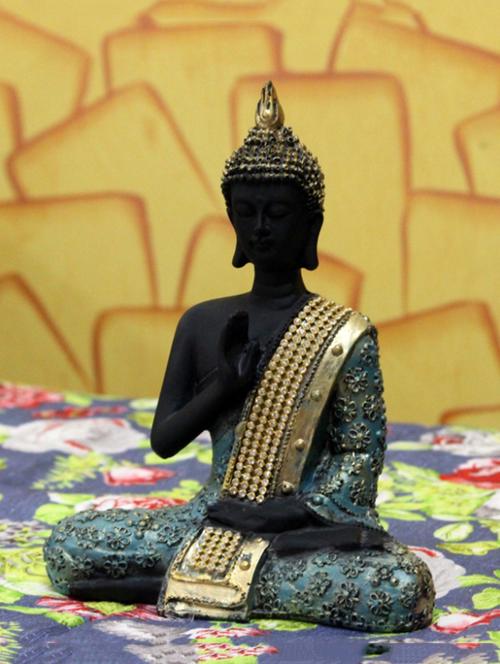 handcrafted meditating blessing buddha - 15149515 - Very Small Image - 1