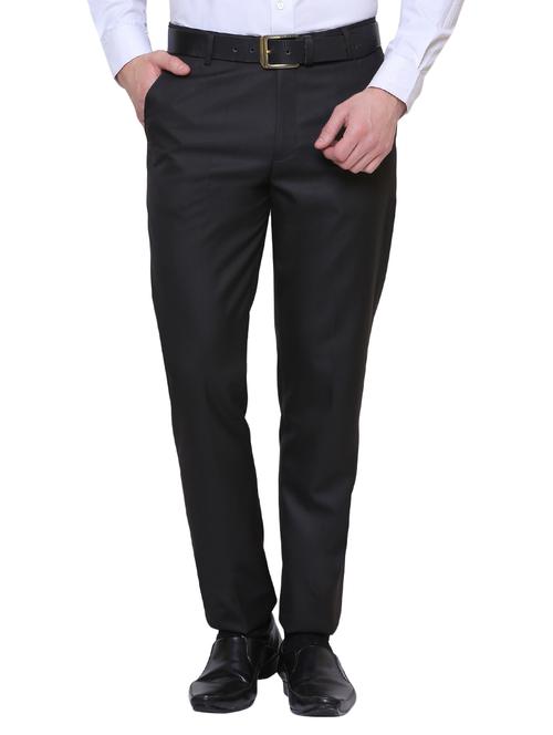 brown polyester blend formal trouser - 15151197 - Very Small Image - 1