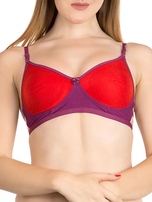 red cotton bra - 15153672 - Very Small Image - 1