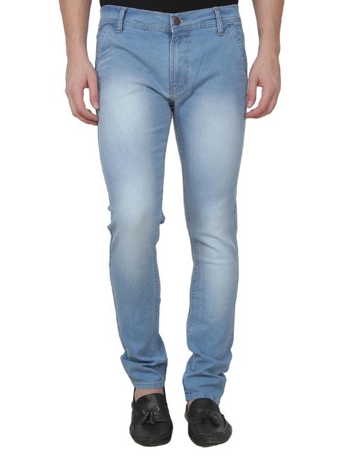 blue cotton blend washed jeans - 15153731 - Very Small Image - 1