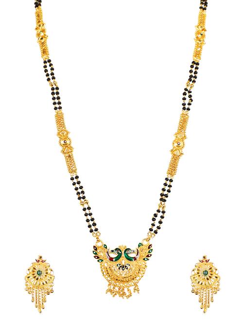 multi colored metal mangalsutra necklace - 15153867 - Very Small Image - 1