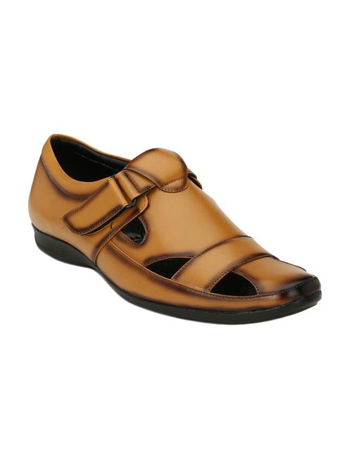 tan leatherette sandals - 15154230 - Very Small Image - 1