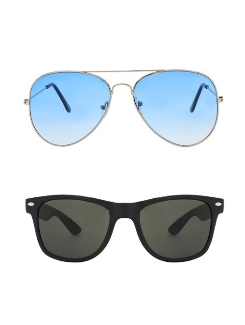 abner combo of 2 sunglasses aviator & wayfarer sunglasses-combo 2336 - 15156117 - Very Small Image - 1