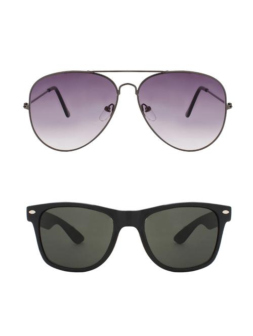 abner combo of 2 sunglasses aviator & wayfarer sunglasses-combo 2337 - 15156118 - Very Small Image - 1
