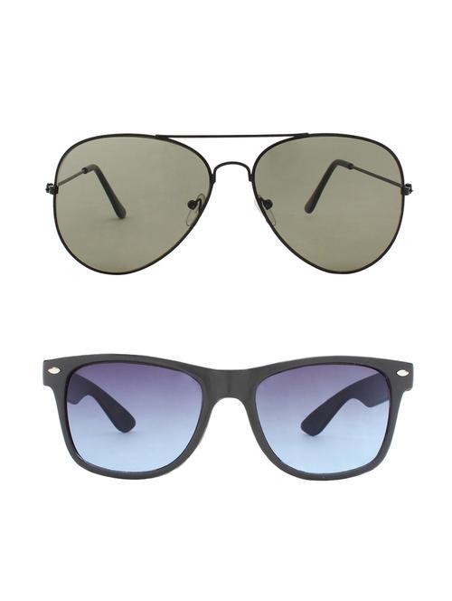 abner combo of 2 sunglasses aviator & wayfarer sunglasses-combo 2344 - 15156124 - Very Small Image - 1