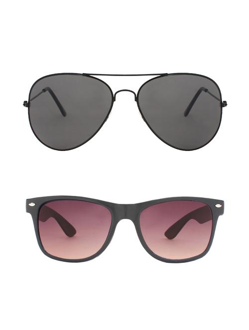 abner combo of 2 sunglasses aviator & wayfarer sunglasses-combo 2358 - 15156135 - Very Small Image - 1