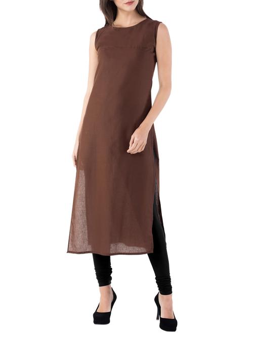 syrup straight solid kurta - 15158385 - Very Small Image - 1