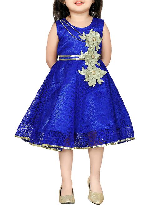 blue net frock - 15159018 - Very Small Image - 1