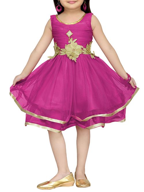 pink net frock - 15159029 - Very Small Image - 1