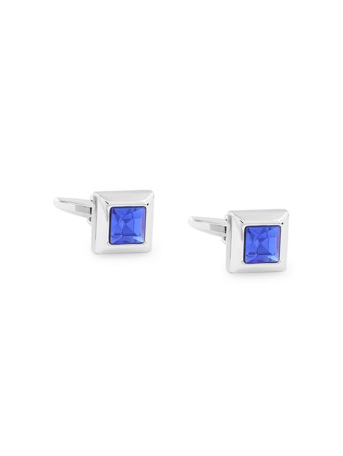 blue metal cufflink - 15159193 - Very Small Image - 1