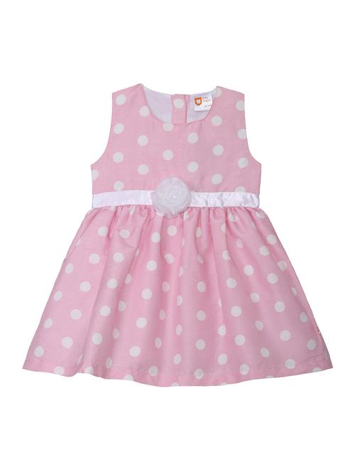 pink polyester frock - 15159383 - Very Small Image - 1
