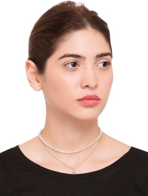 silver metal necklace - 15160477 - Very Small Image - 1