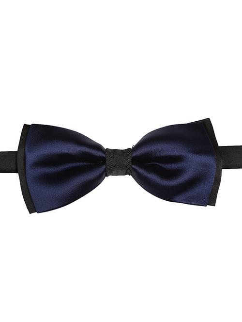blue micro fiber bow tie - 15160505 - Very Small Image - 1