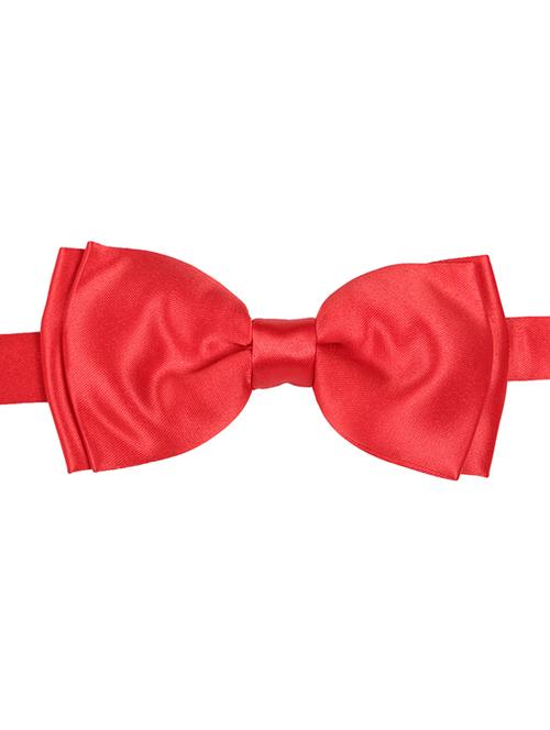 red micro fiber bow tie - 15160589 - Very Small Image - 1