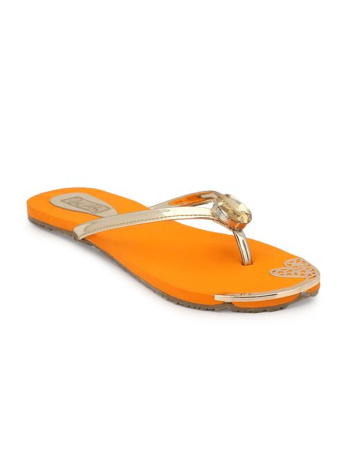 orange faux leather sandal - 15160782 - Very Small Image - 1