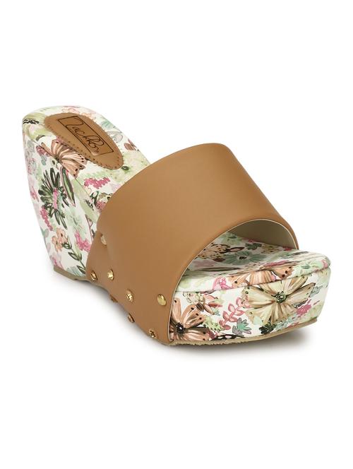 zachho brown faux leather tpr 3.5 slip on wedges - 15160841 - Very Small Image - 1