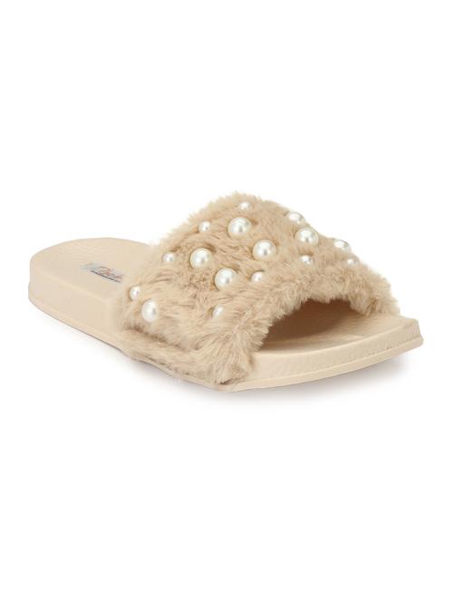 beige fabric slides - 15161016 - Very Small Image - 1