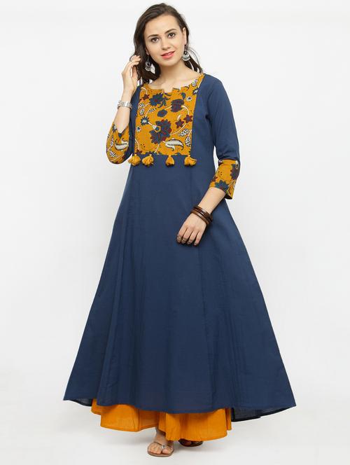 kalamkari printe yoke kurta with palazzo - 15162927 - Very Small Image - 1