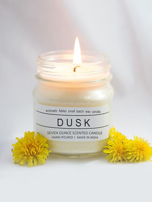 aromatic fables soy wax dusk fragrance gifting white color glass jar scented candle - 15163151 - Very Small Image - 1