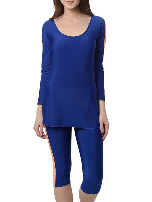 side striped functional swimsuit - 15163321 - Very Small Image - 1