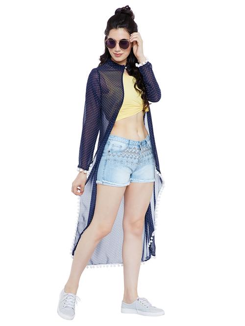 blue georgette shrug - 15163588 - Very Small Image - 1