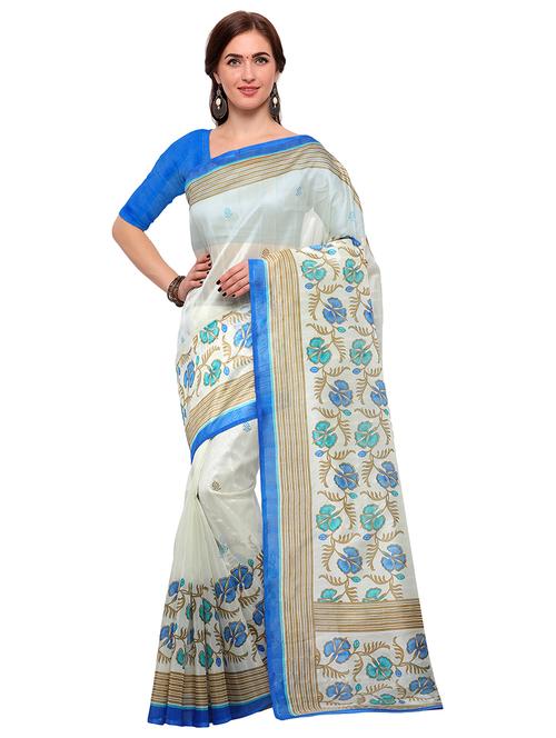 off white art silk bhagalpuri saree - 15164971 - Very Small Image - 1