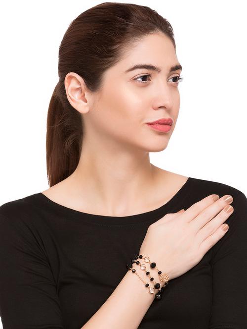 gold metal beaded bracelet - 15165226 - Very Small Image - 1