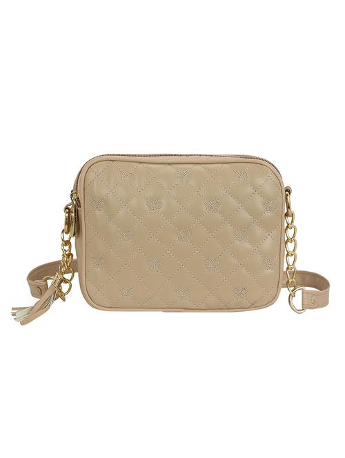 cream leatherette regular sling bag - 15166535 - Very Small Image - 1