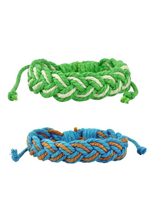 multi colored leather bracelets set of 2 - 15168292 - Very Small Image - 1