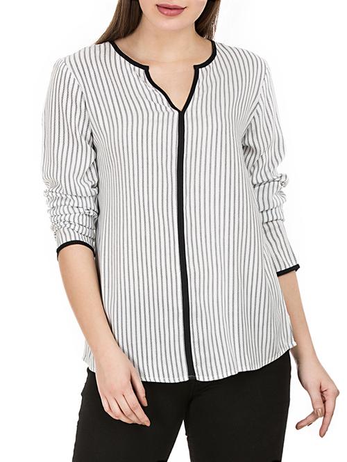 white viscose regular tunic - 15168709 - Very Small Image - 1