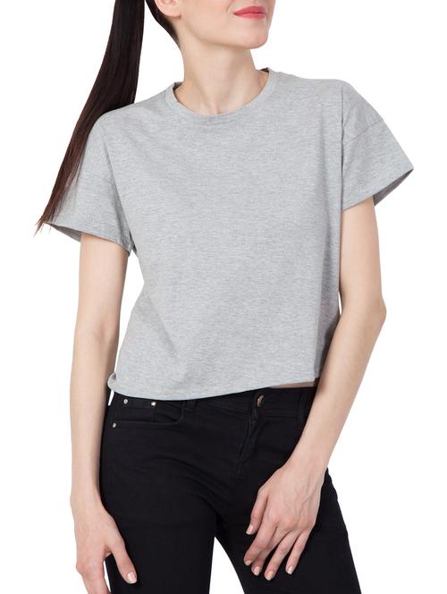 round neck melange tee - 15168832 - Very Small Image - 1
