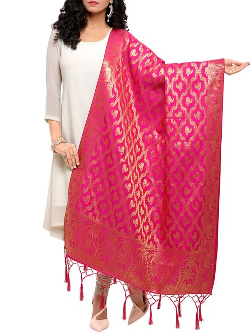 foil printed banarasi dupatta - 15168874 - Very Small Image - 1