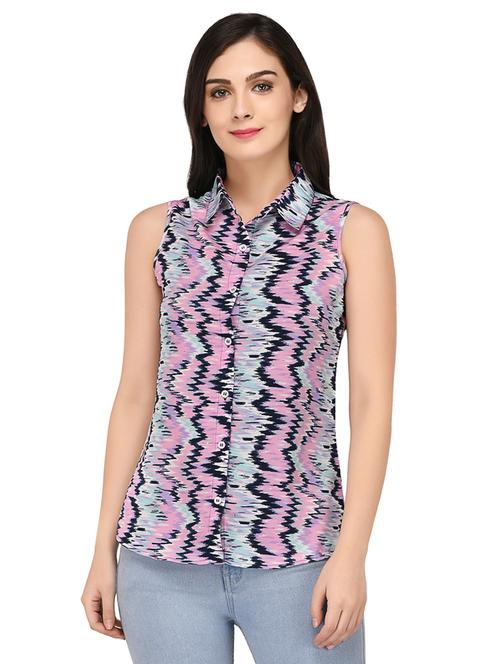 blue printed shirt - 15169505 - Very Small Image - 1
