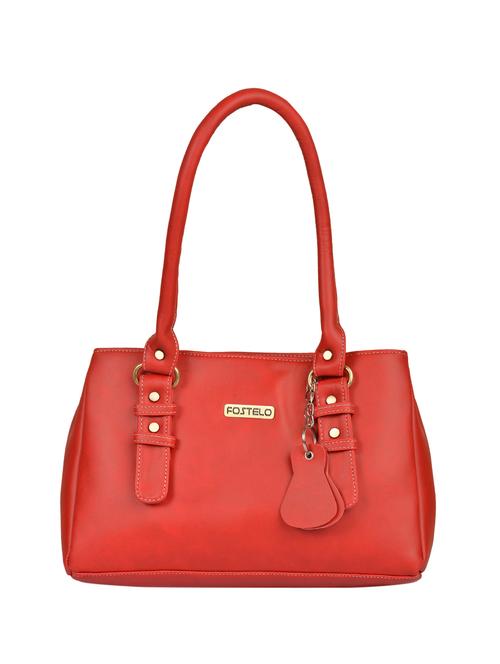 red leatherette regular handbag - 15169604 - Very Small Image - 1
