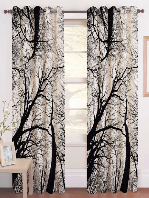 digital printed polyester 2 door curtain (4x7 feet) - 15172543 - Very Small Image - 1