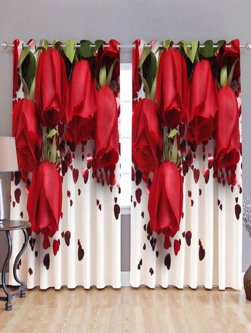 digital printed polyester 2 door curtain (4x7 feet) - 15172546 - Very Small Image - 1