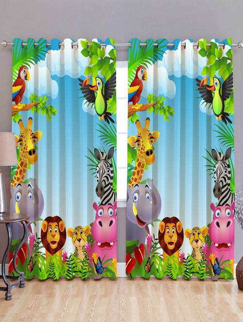 digital printed polyester 2 door curtain (4x7 feet) - 15172547 - Very Small Image - 1