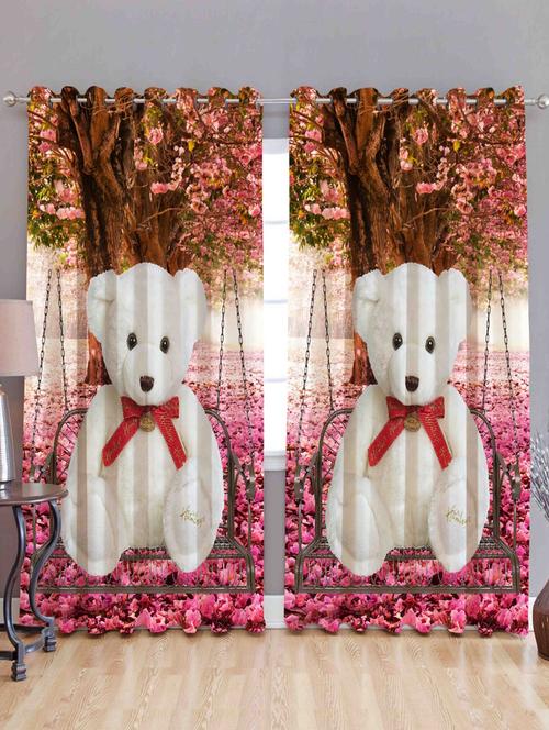 digital printed polyester 2 door curtain (4x7 feet) - 15172552 - Very Small Image - 1