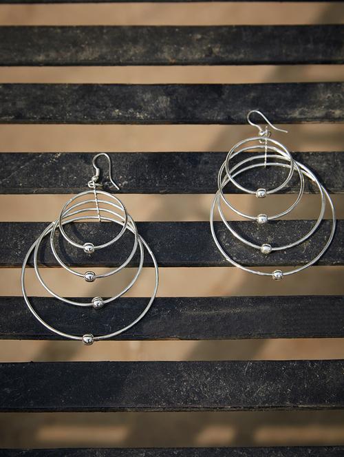 silver metal drop earring - 15172750 - Very Small Image - 1
