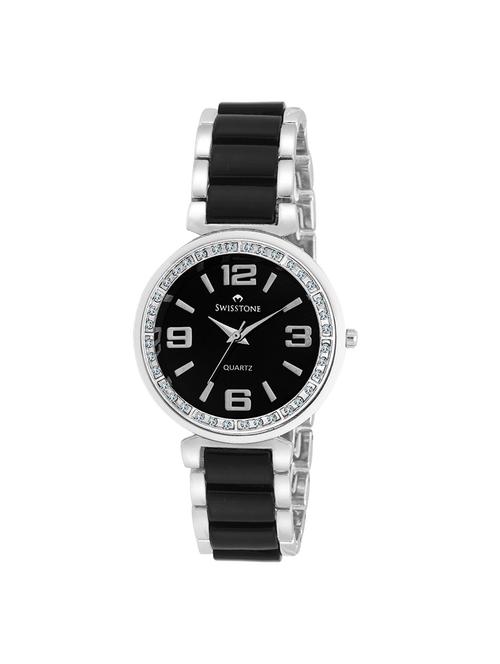 swisstone crem505-blk-slv bracelet wrist watch for women - 15173025 - Very Small Image - 1