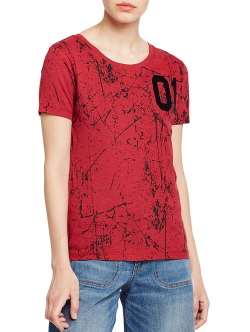 red cotton regular tshirt - 15173511 - Very Small Image - 1