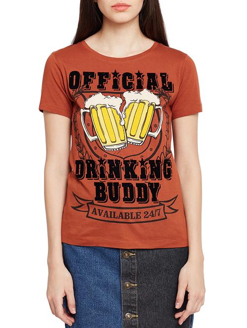 orange cotton regular tshirt - 15173512 - Very Small Image - 1