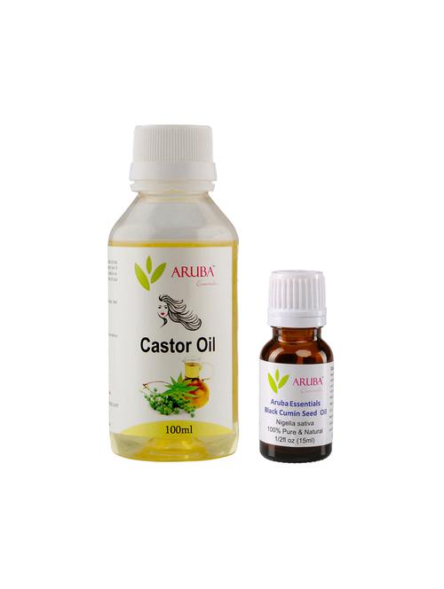 aruba essentials castor & black cumin seed herbal hair oil (100ml + 15ml) - 15173844 - Very Small Image - 1