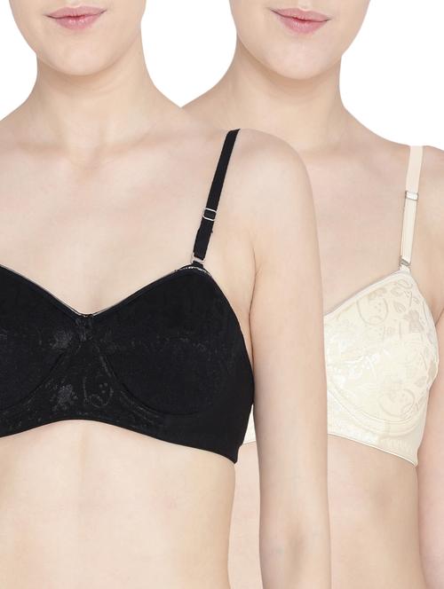 set of 2 multi colored cotton bras - 15175205 - Very Small Image - 1