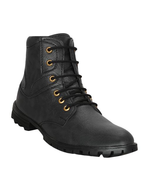 black leatherette high ankle boot - 15175854 - Very Small Image - 1