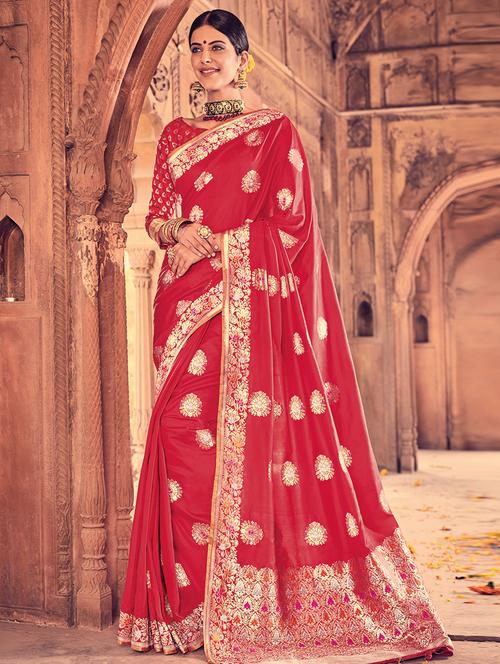 delicate golden zari woven saree with blouse - 15176757 - Very Small Image - 1