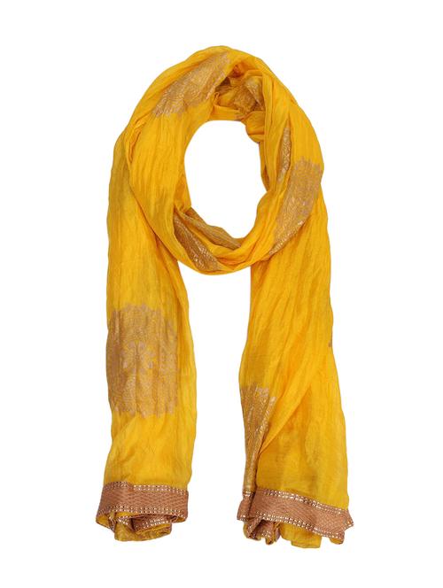 yellow cotton dupatta - 15177180 - Very Small Image - 1