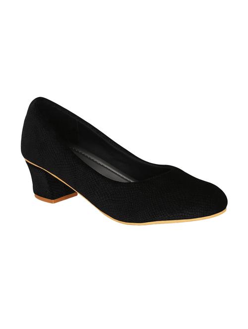 black faux leather slip on pumps - 15177306 - Very Small Image - 1